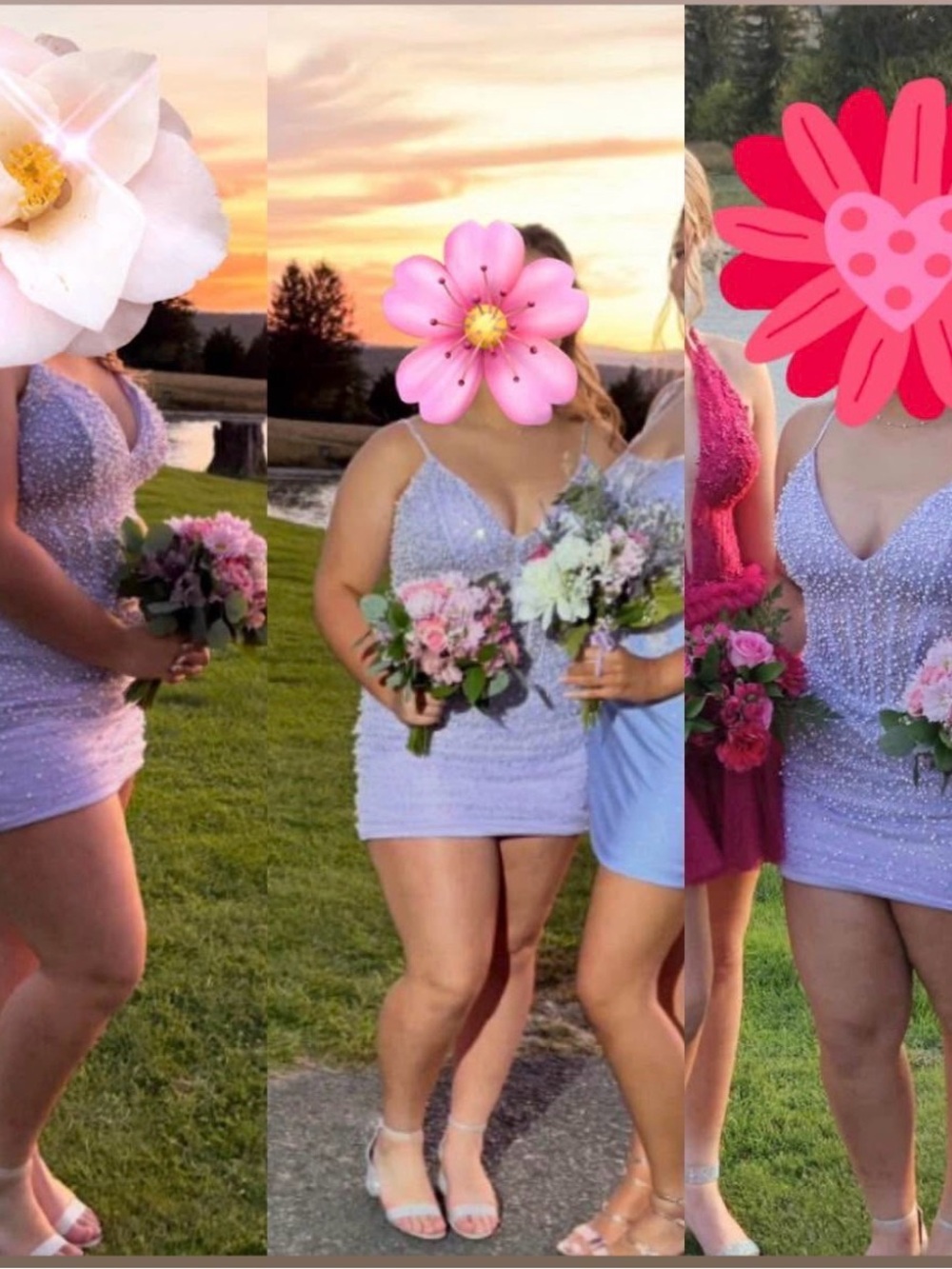 Lilac One-Piece Homecoming Dress with Faux Pearl Embellishments